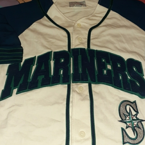 90s Starter Seattle Mariners Vintage Baseball Jersey - Picture 2 of 7